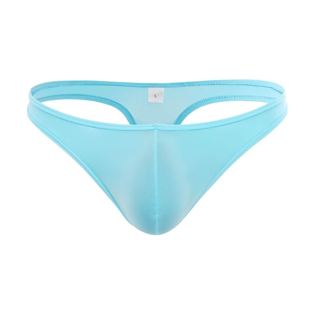 Transparent Ice Silk Thongs Large Size Mesh Underpants Breathable Men's Underwear Men