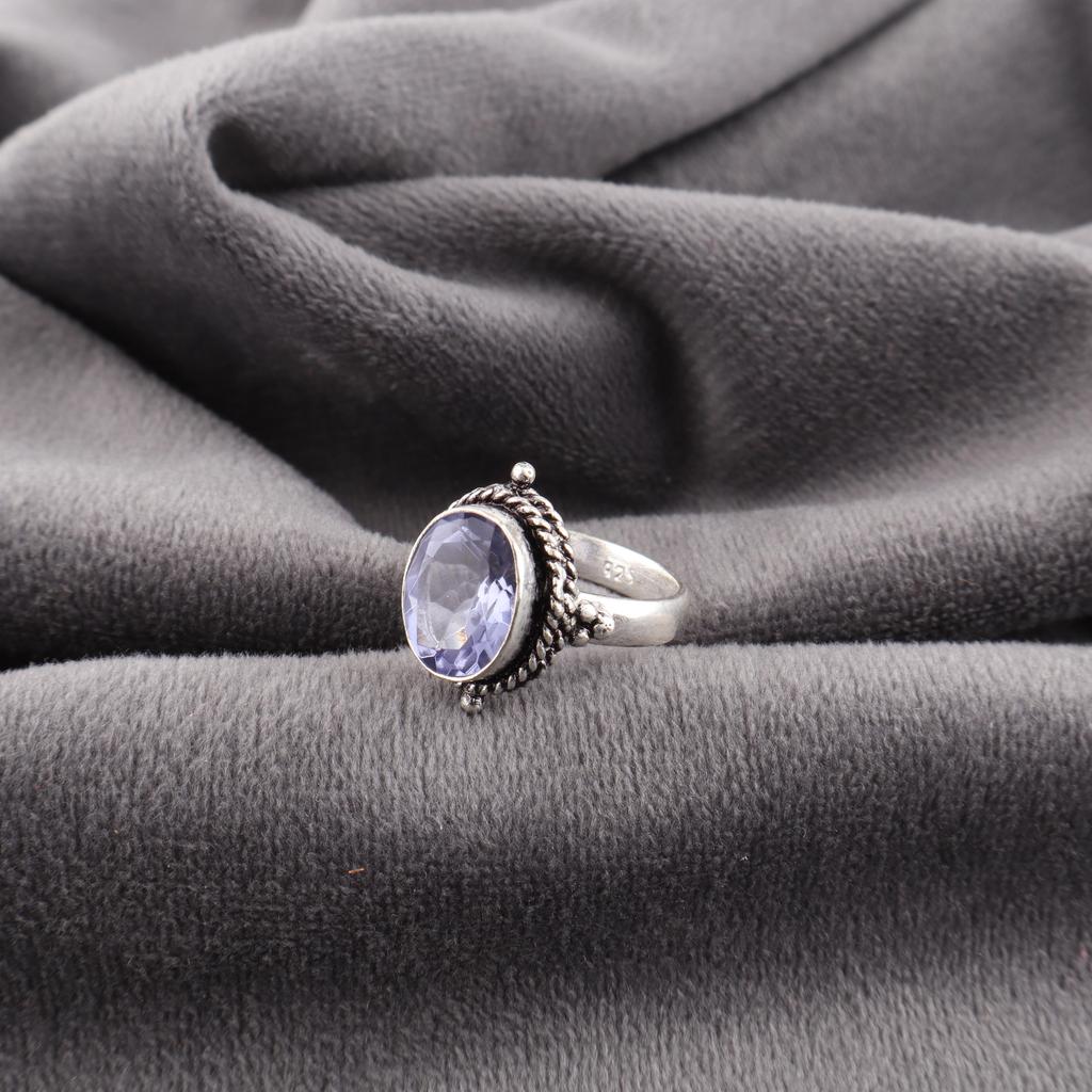 Iolite Ring Gemstone Jewelry, 925 Solid Sterling Silver Ring, Handmade Silver Jewelry Wonderful Ring, Gift For Women