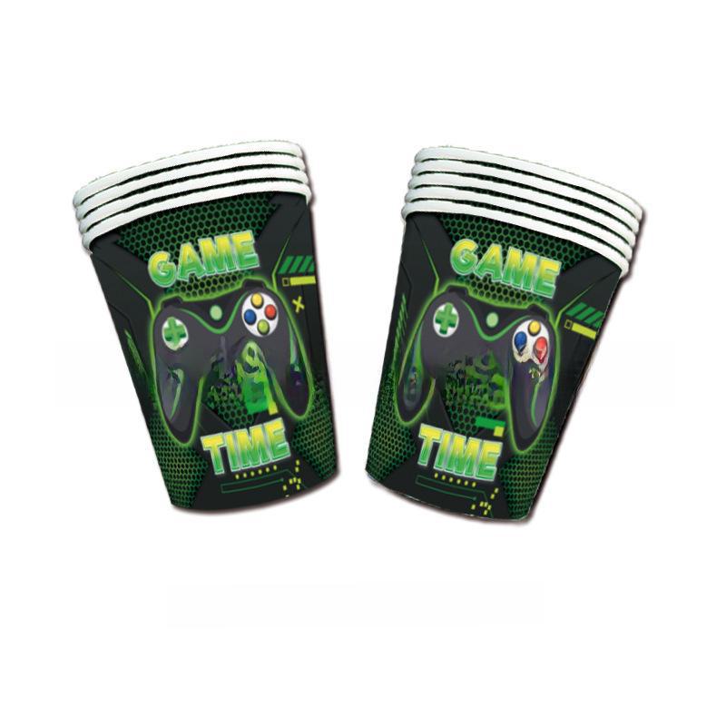 Game Controller Party Tableware: Includes Paper Plates, Cups, Towels, and Decorations