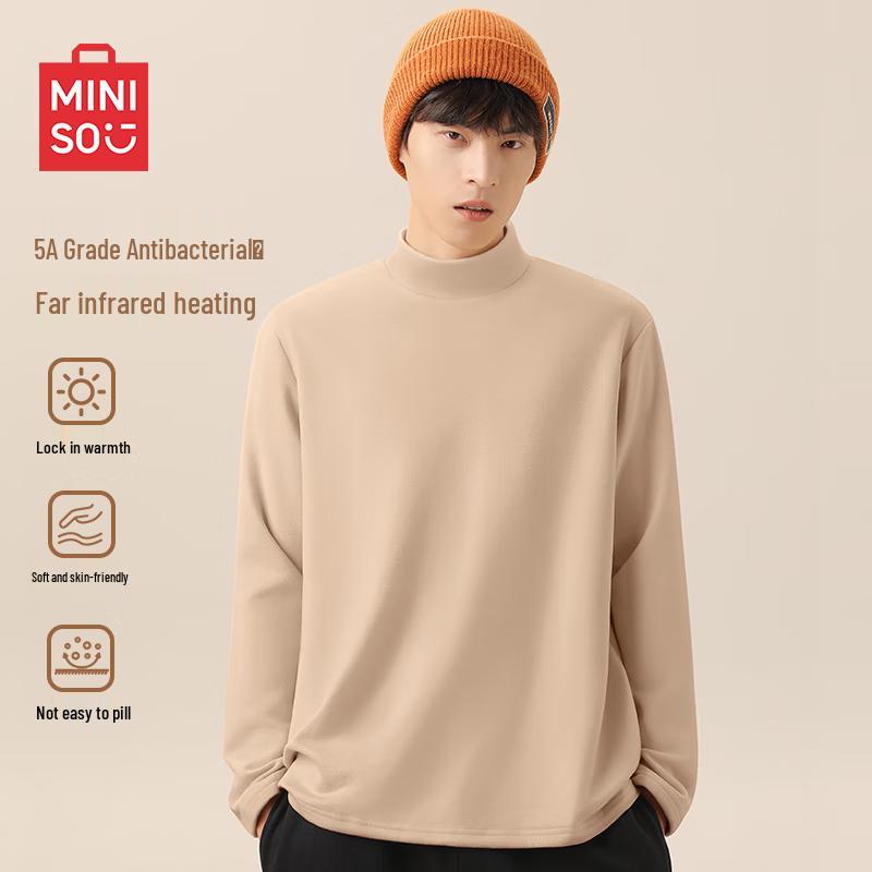 MINISO Мужская термофутболка с длинным рукавом и воротником-стойкой M