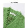 JOY SPEAKER Women's 2025 Spring Tweed Padded Jacket