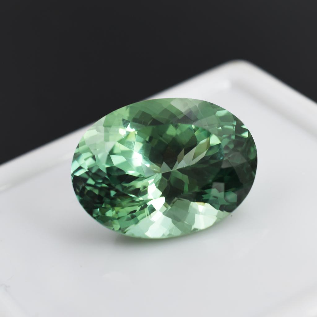 Bluish Green CERTIFIED 7 Carat Natural Loose Gemstone Teal Sapphire Oval Cut A-4285
