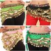 Child's & Adult's Belly Dance Waist Belt with 52-128 Gemstone Coins for Indian Dance & Yoga