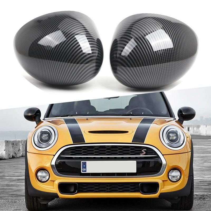 Pair Rear View Mirror Cover For MINI Cooper F54 F55 F56 F57 F60 LHD Without Puddle Light Function Door Side Wing Mirror Cover