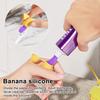 2Pcs Fun Banana-Shaped Toothbrush Cover Compact Portable Toothbrush Protective Cover with Toothpaste Dispenser Travel Case