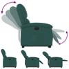 Vidaxl Lift Recliner Massage Chair, Electric, Reclining, Green