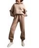 Sweatshirt Hoodie Set Up Top and Bottom Set for Big Training Large Room Korean Sweatshirt Fleece Everyday Body Cold 2XL [SUN KAKU] Women, Plain,