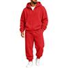 Men's Zip-Up Hoodie and Pants Set Loose Track Suit for Fall Winter