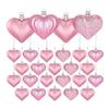 12pcs Valentine's Day Heart Shaped Ornaments, Valentine's Day Hanging Decorations, Heart Shaped For Wedding Party Valentine's Day