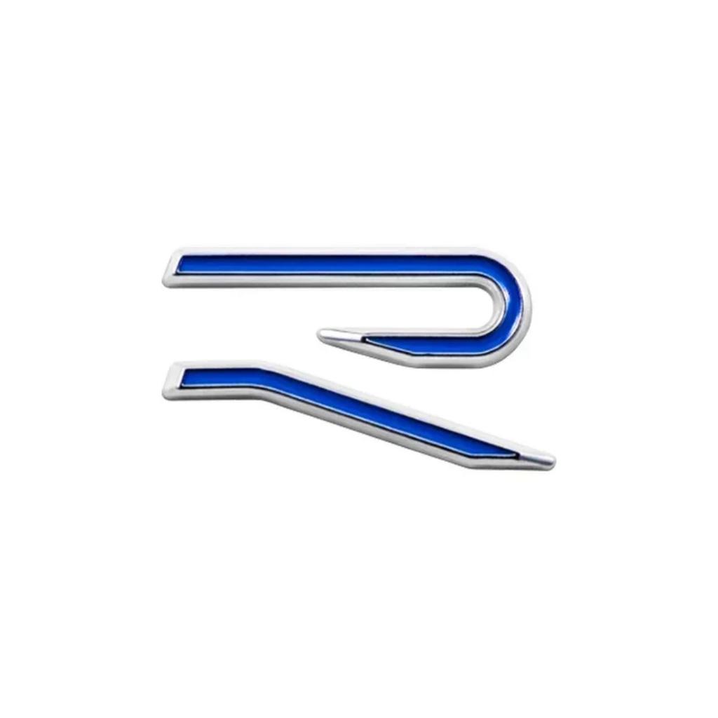 Autocollant Emblème Logo R RLine en Métal 3D Autocollant Emblème Coffre Arrière de Voiture Accessoires de Style Extérieur de Voiture de Haute Qualité