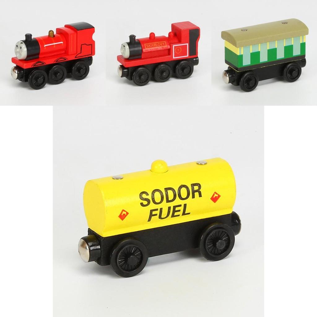 Set de Tren Magnético de Madera Colorido Para Niños Con Características Interactivas de Empujar y Tirar