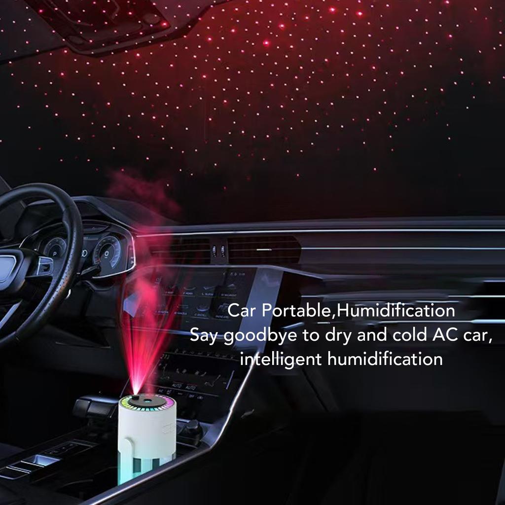 Humidifier with Sky Projection Night Light 280ml Rotating Quiet USB Powered Portable Small Humidifier for Bedroom Car Office