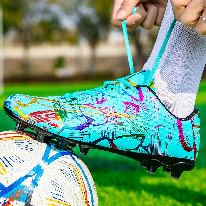 New Professional Football Shoes Men's and Women's AG Long Nails TF Broken Nails Youth Students Grass Competition Training Shoes