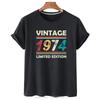 Oversized Birthday Anniversary T-shirts 1964 1974 1984 Family Party Cotton T Shirt Short Sleeve Tshirt Vintage Tee Gift Clothes