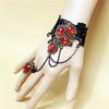 B131 2026 New Model Gothic Steampunk Lace Cuff Fingerless Glove Arm Warmer Bracelet Black Halloween Older Sister Accessories