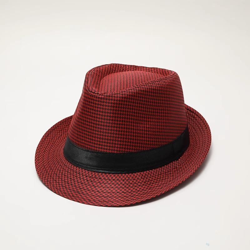 Houndstooth British Top Hats For Men Women Spring Autumn European American Jazz Hat Stage Performance Hat DadBucket Hats Gift