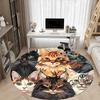 1PC Cats Felines Office Round Area Rug, Indoor Mat Suitable For Office, Under Office Chairs Bedroom Living Room Home Decor, Room DecoT1223069