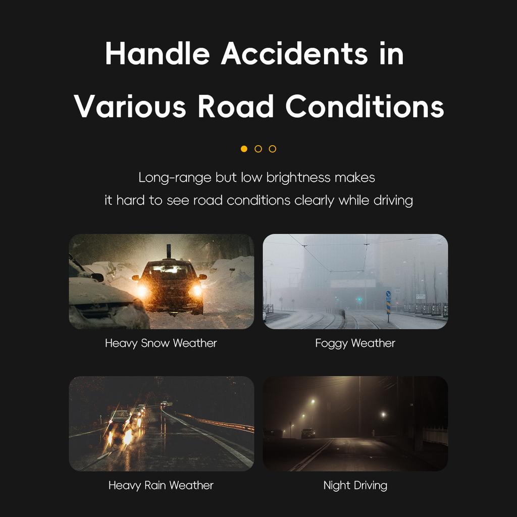 Motorcycle LED Spotlight 30W Headlight 12-18V Warning Strobe Light RGB Color Dynamic Hi/Lo Beam Light for Motorcycle Accessories