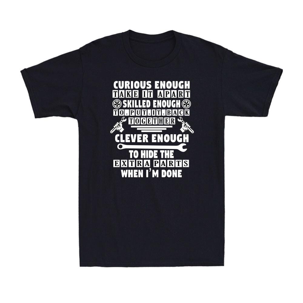 Mechanic Shirt Curious Skilled And Clever Mechanic Car Funny Gift Men s T-Shirt S разноцветный