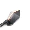 Universal Motorcycle Rearview Mirror with LED Turn Signal for Street Bikes, Cruisers, and Scooters