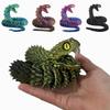 3D Printed Snake 3D Printing Fidget Animals Crystal Viper Snake Model Movable Joint Simulation Desk Toys Car Ornaments Kids Gift