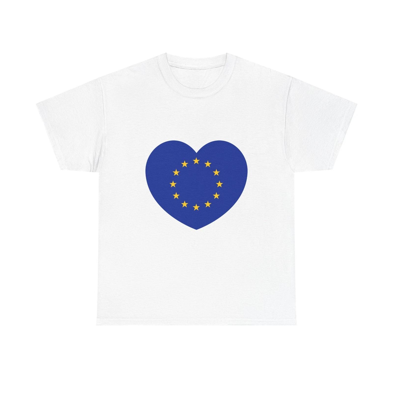 Heart Flag of the European Union - T shirt 3XL