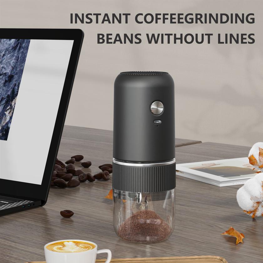 2024 New Electric Coffee Bean Grinder Ceramic Grinding Core Wireless Adjustable Automatic Electric Coffee Grinder Handheld Home
