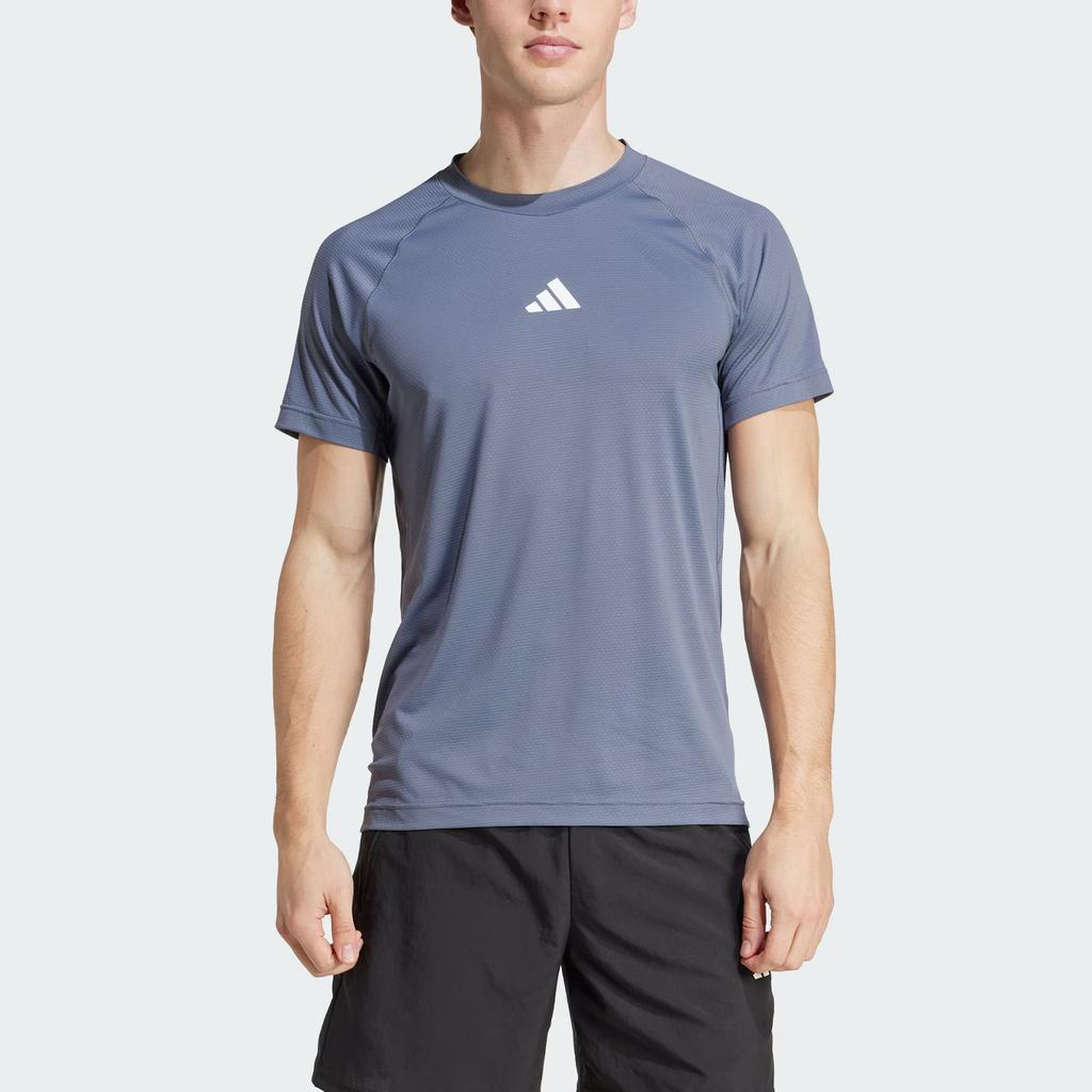 Adidas Gym Climacool Sports Round Neck Quick-Dry Short Sleeve T-Shirt Men Tops Light-Gray JY9513
