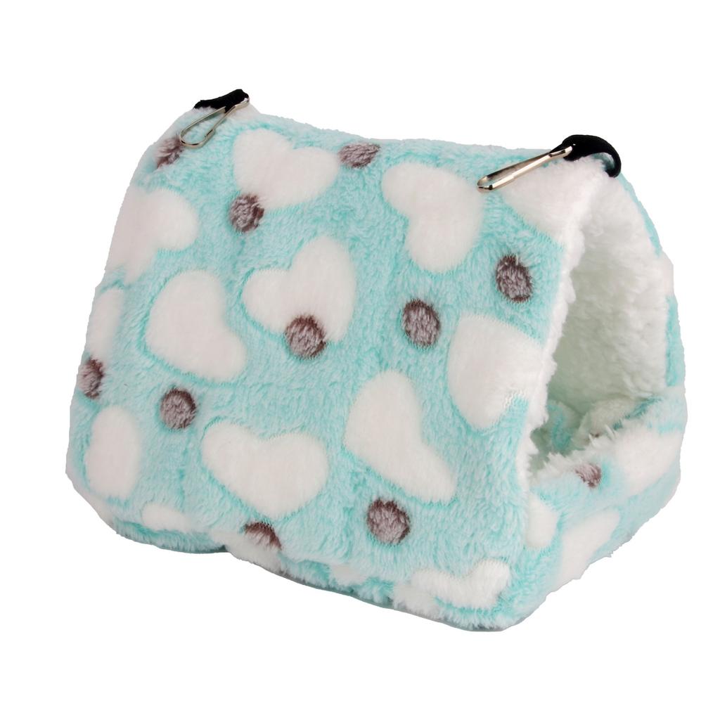 Kleintier Korallenvlies Punktmuster kleines Schaumstoff Tierhaus zum Aufhängen Hamsterhängematte mit Reißverschluss Kleintier Eichhörnchen kleiner Papagei Baumwolle