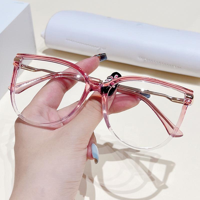 

Fashion Glasses For Nearsightedness Clear Spectacle Lenses TR90 Anti Blue Light Myopia Glasses For Women for vision -1 -2 No Blue Light 0