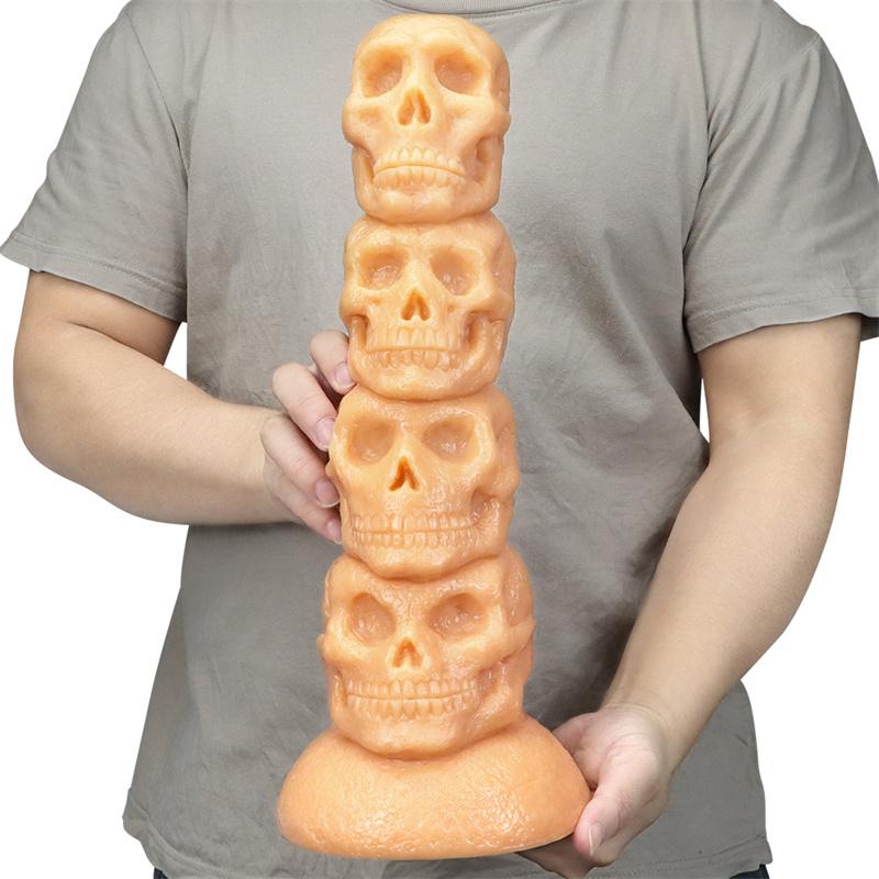 11cm Skull Oversized Anal Plug Penis Shaped Anal Plug Alternative Anal Dilator Huge Chrysanthemum Masturbation Device