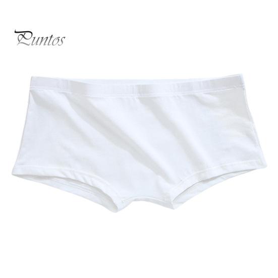 

Мужские трусы-боксеры, однотонные, дышащие, эластичные, U-образные, с плоским углом, трусы, домашняя одежда M белый