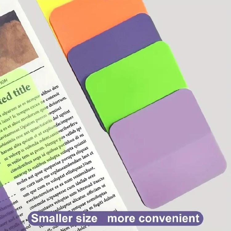 Fluorescent Color Adhesive PET Note Pad 20 Sheets/Pad Small Adhesive Notepads Memos Sheet For School Office Organization