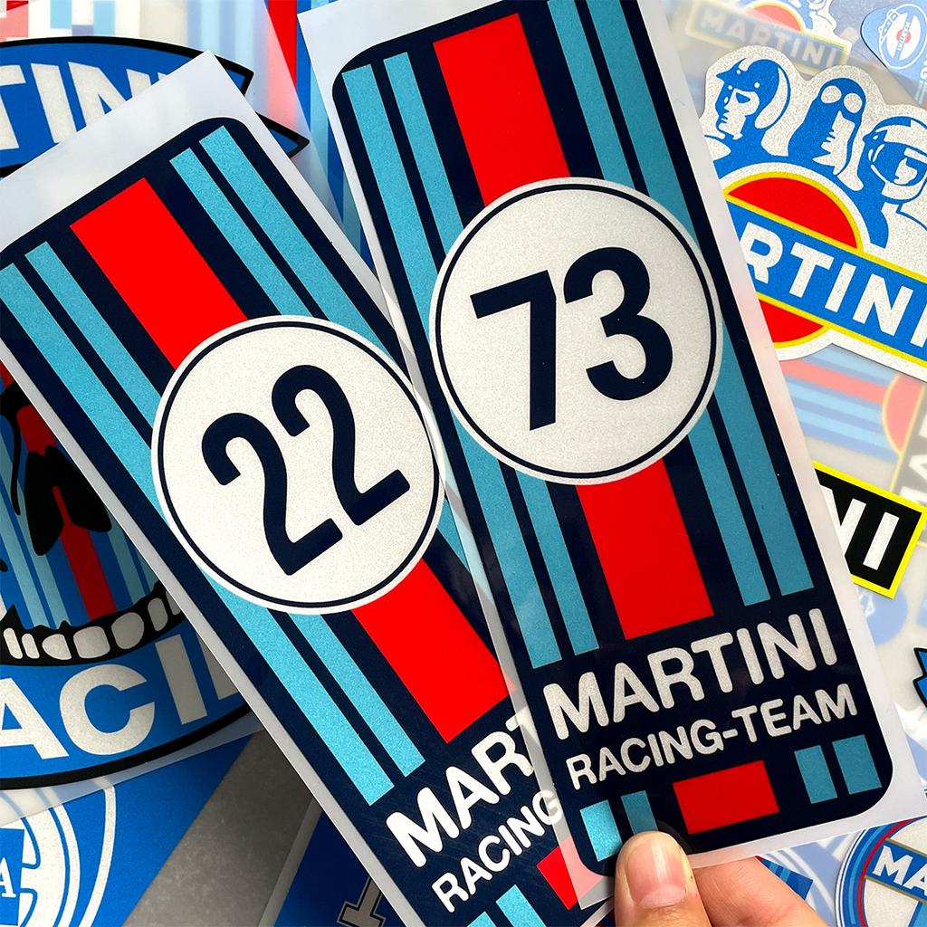 For MARTINI Stickers Motocross Racing Off-road Laptop Trunk Sticker Motorcycle Helmet PVC Decal for Love Old School LANCIA