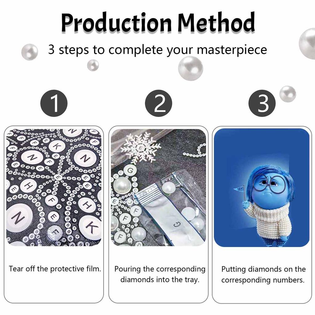 Disney Pearl Painting Inside Out Creative Pearl Art Painting 5D DIY Pearl Embroidery Mosaic Cross Stitch Kit Home Decoration Based On Youyou
