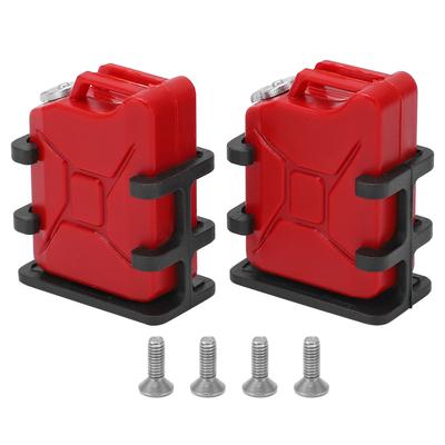 1 Pair RC Car Simulated Fuel Tank Mount Mini Oil Can for 1 8 1 10 RC Crawler Car Decoration Accessory Red