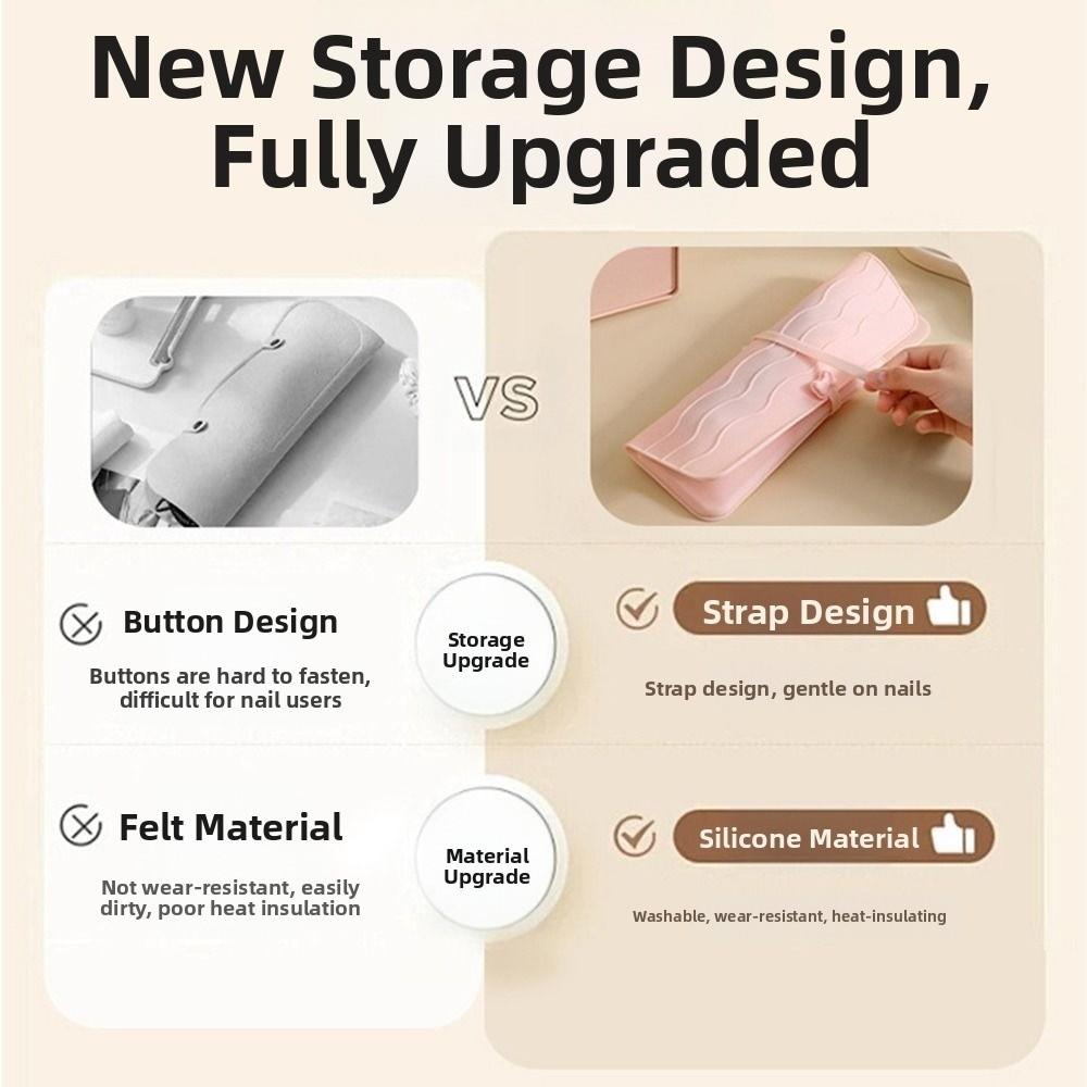 2 in 1 Glätteisen Aufbewahrungstasche Faltbare Lockeneisen Tragetasche für Haarpflegewerkzeug