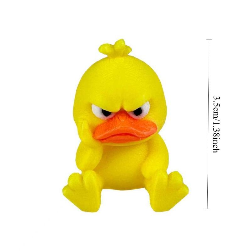 1/2pcs Angry Yellow Duck Statue - Expressive Grumpy Duck with Big Eyes & Beak,Durable Plastic Indoor/Outdoor Decoration for Home