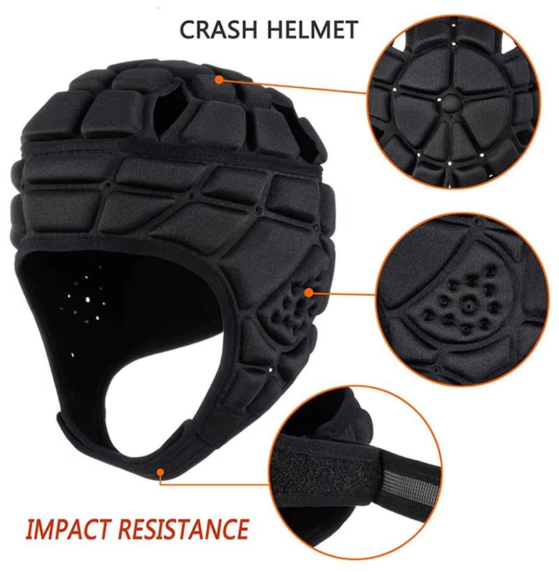 Rugby Helmet Padded Headgear for Soccer Scrum Cap Head Protector Soft Protective Helmet for Kids Youth Baby Football