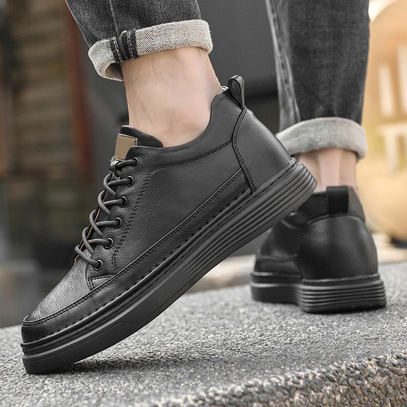 Men's Shoes 2025 Summer New Men's Platform Retro Casual Shoes Trendy Shoes Mid-top Board Shoes
