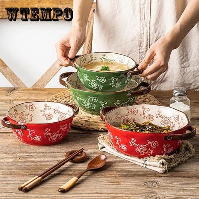Obuuszna miska na zupę miska ceramiczna miska stołowa kreatywna miska na makaron miska na zupę japońska miska z makaronem błyskawicznym Ramen