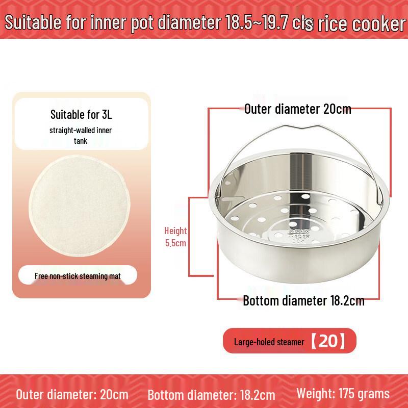 ZISIZ Universal 304 Stainless Steel Steamer Basket