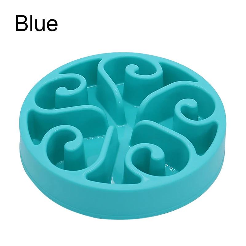 Миска для медленного кормления собаки, забавная, нескользящая, предотвращающая жадное заглатывание, замедляющая кормление, экологичная, собачья еда, против опрокидывания, товары для домашних животных синий