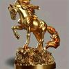 Year of The Horse Statue Art Decorative Wealth Prophecy Statue Suitable for Living Room Bar Coffee Shop Home Decoration