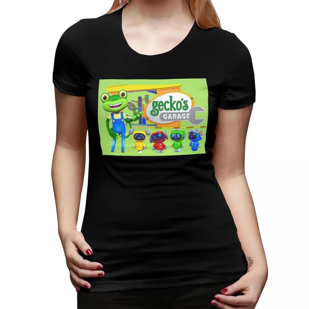 Geckos Garage Kids TShirt for Women ONeck Streetwear T Shirts Womens Short Sleeve Summer Clothes Tops