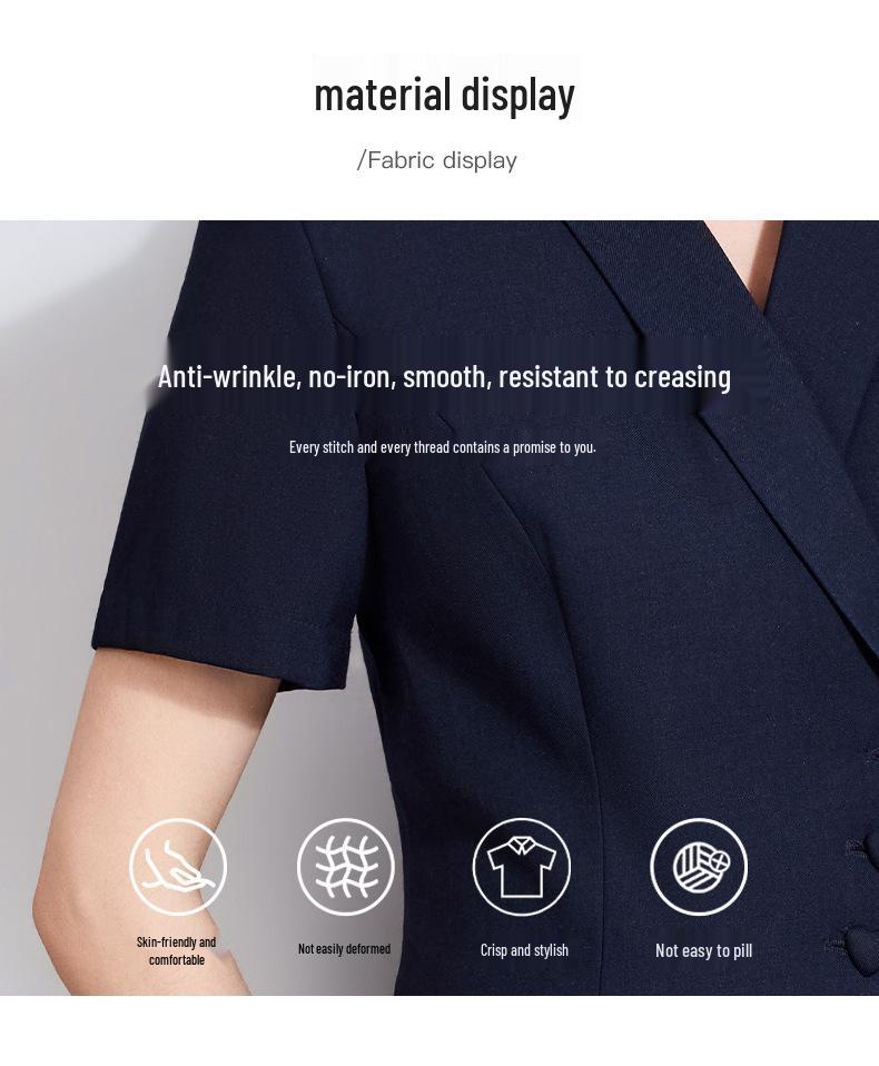 Elegant Women's Summer Suit: Professional Two-Piece Skirt Set for Salon Work