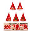 Set of 12 Christmas Party Santa Hat with Belt Decoration Festival Santa Hat For Holiday Celebration