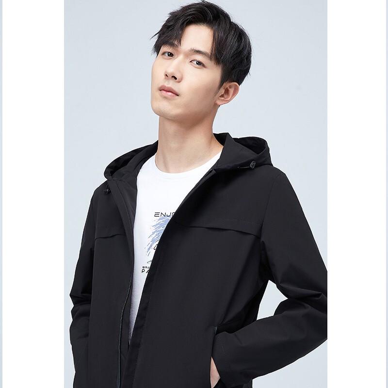 YILITON Men's Hooded Casual Jacket YTMZL19509