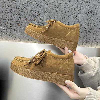Chaussures kangourou à plateforme étoile automne nouveau rétro décontracté mode chaussures de planche chaussures simples à semelle muffin pour femmes