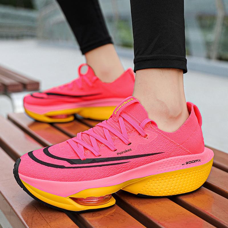 Broken 2 Laufschuhe Carbonplatte professionelle Marathon atmungsaktive Laufschuhe Herren- und Damen-Mesh atmungsaktiv Luftkissen stoßdämpfend